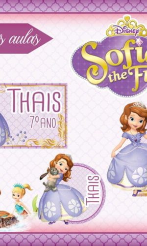 kit Digital Etiquetas escolares Princesa Sófia