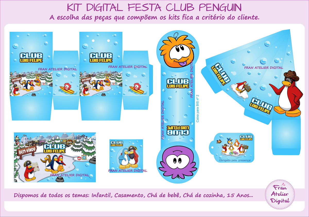 Kit Digital Festa Club Penguin - Imagem 2