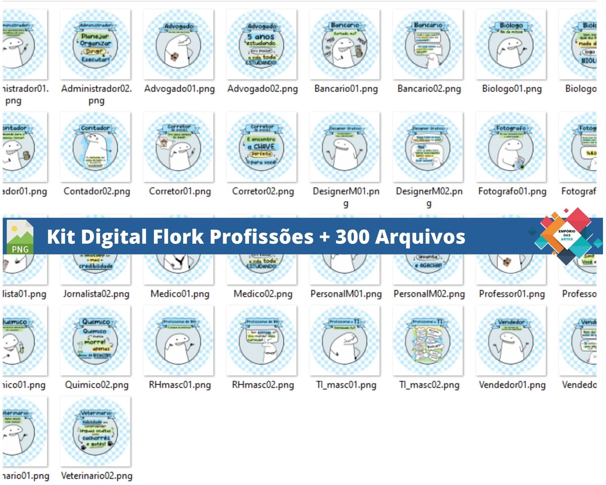 Kit Digital Flork Profissões - Imagem 2