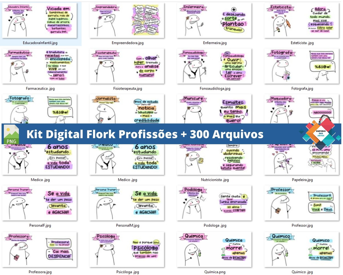 Kit Digital Flork Profissões - Imagem 4