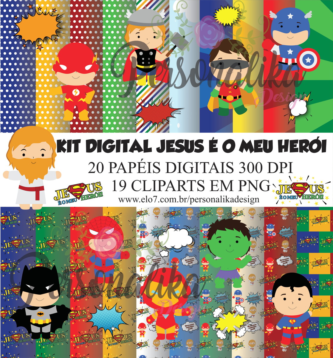 KIT DIGITAL JESUS É O MEU HERÓI