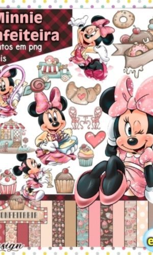 Kit Digital Minnie Confeiteira