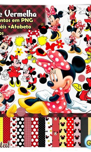Kit Digital Minnie Vermelha