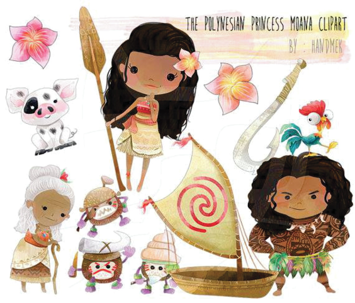 Kit digital Moana aquarelado