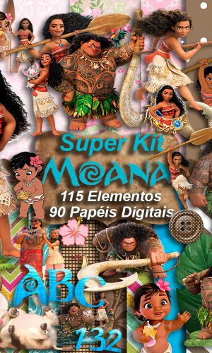 Super Kit Digital Moana Scrapbook