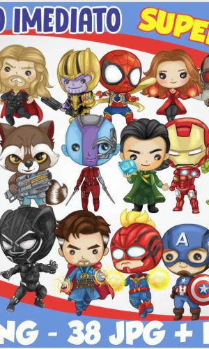 Kit Digital Os Vingadores Cute