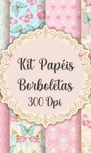 Kit Digital Papéis Borboletas