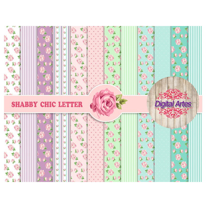 Kit Digital Papéis Florais