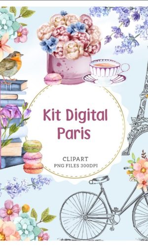 KIT DIGITAL PARIS AQUARELA