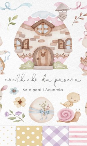 Kit Digital Páscoa Aquarela