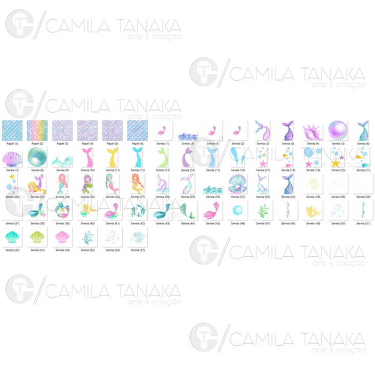Kit Digital Png Rabo de Sereia (pague 1 Leve 3) - Imagem 2