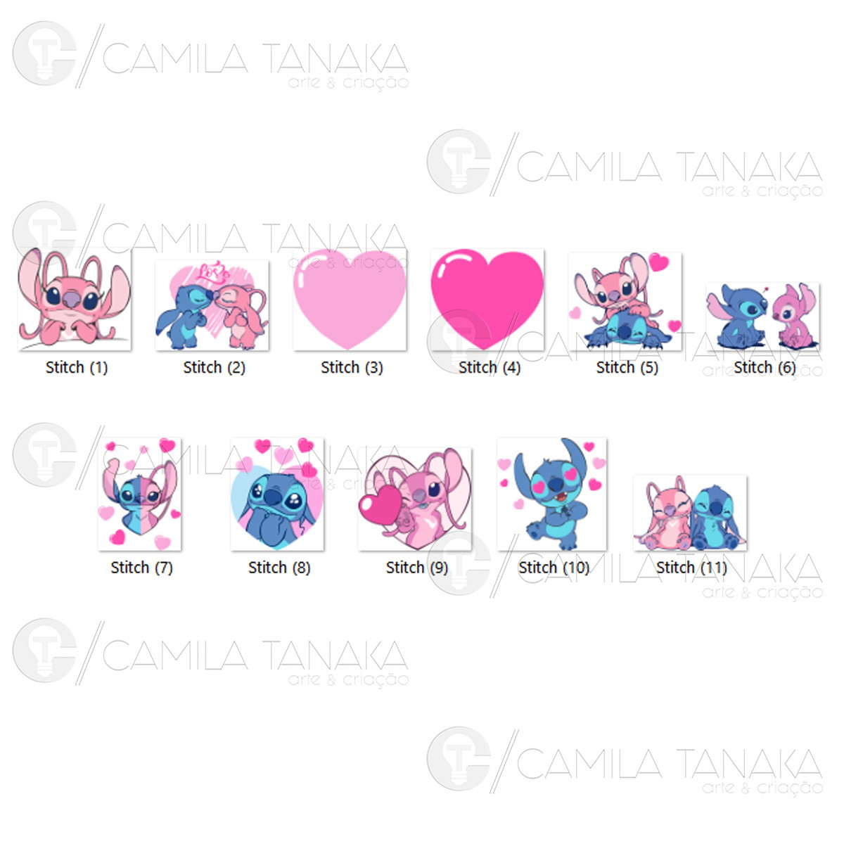 Kit Digital Png Stitch Aquarela 3 (pague 1 Leve 3) - Imagem 2