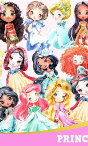 Kit Digital Princesas Aquarela 1481