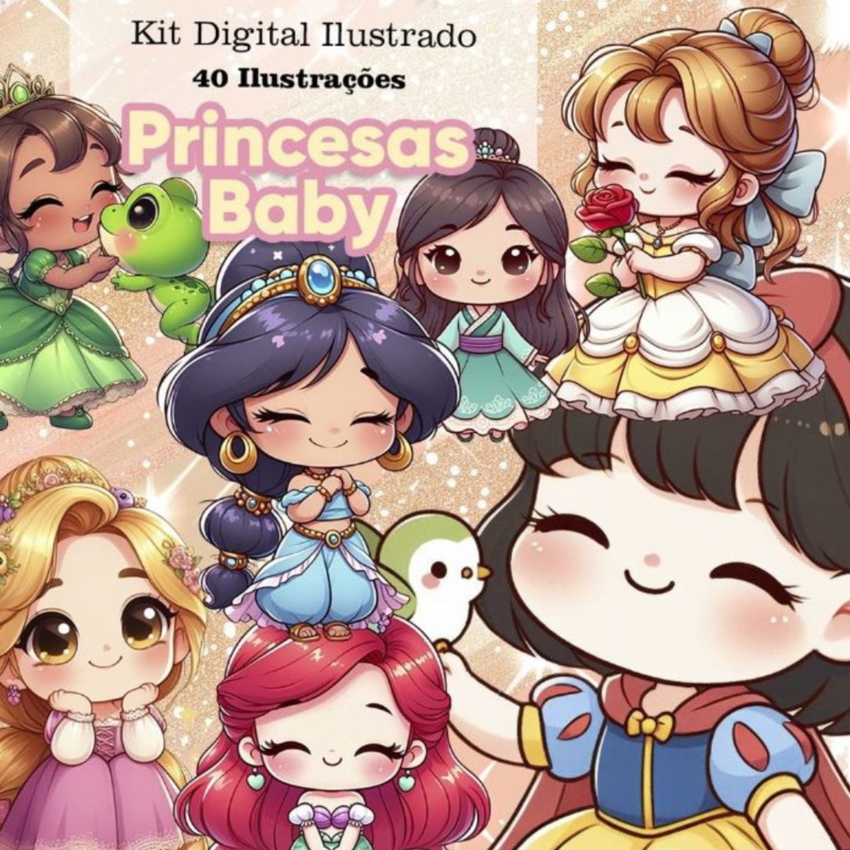 Kit Digital Princesas Baby-elementos em Png 2903