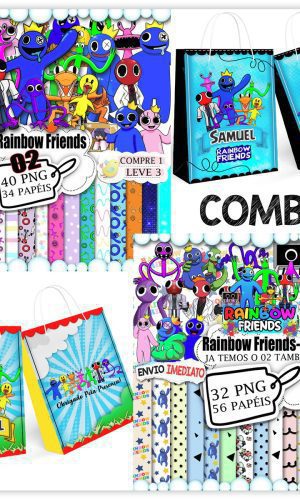 Kit Digital Rainbow Friends "combo"