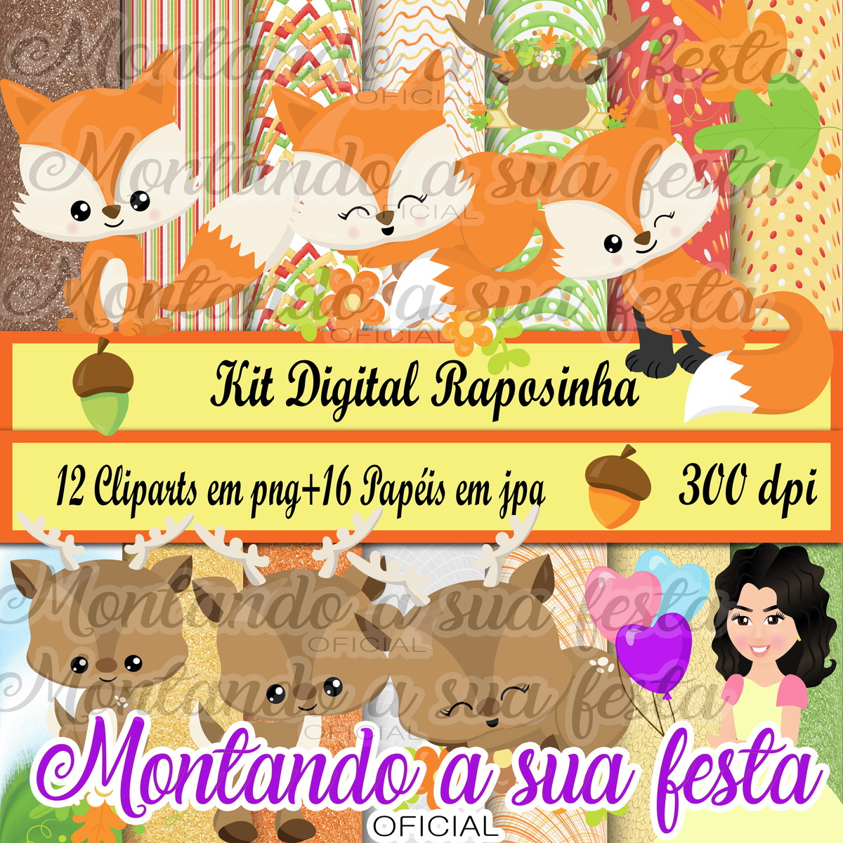Kit Digital Raposinha