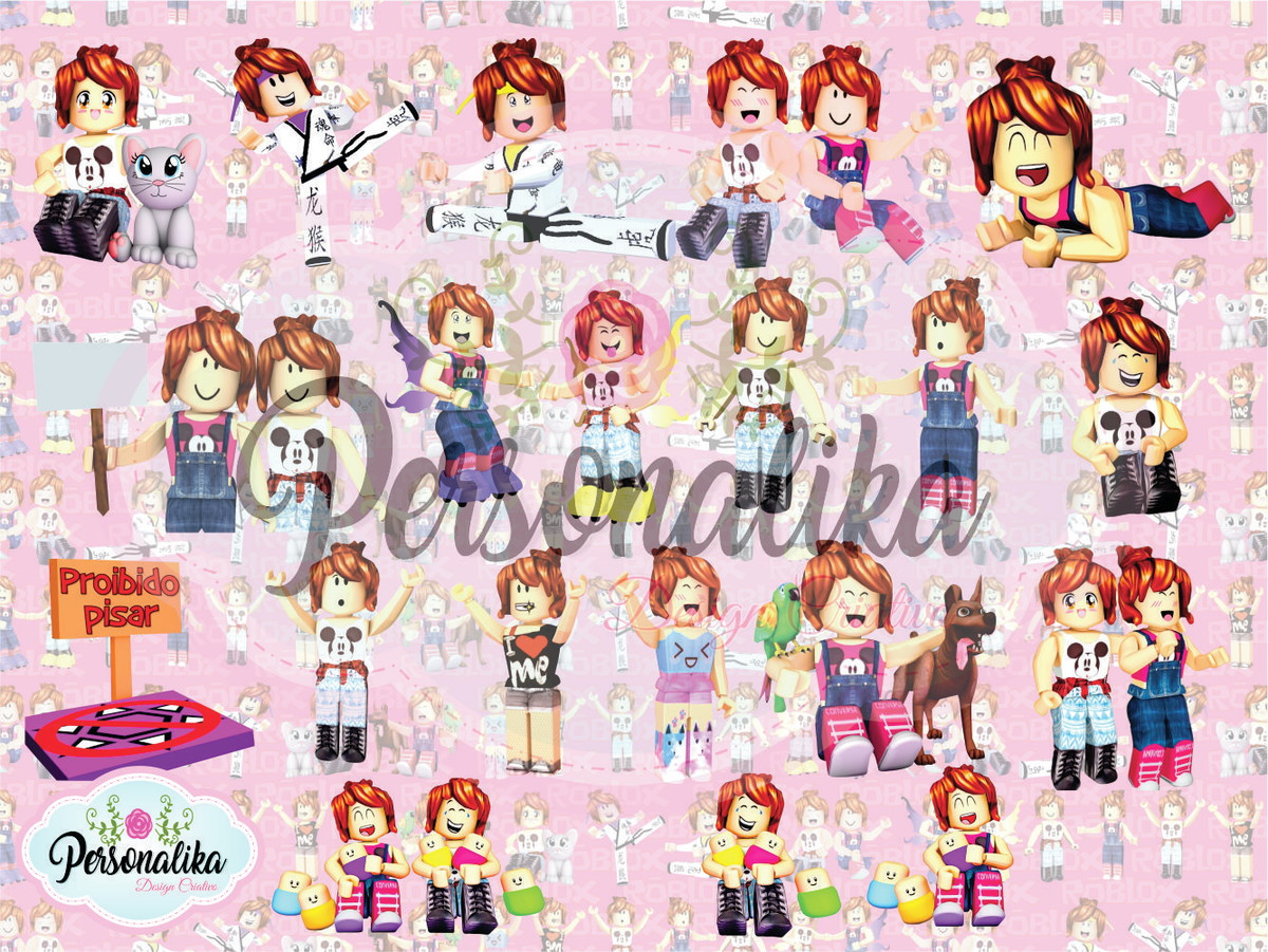 KIT DIGITAL ROBLOX JULIA MINEGIRL - Imagem 2