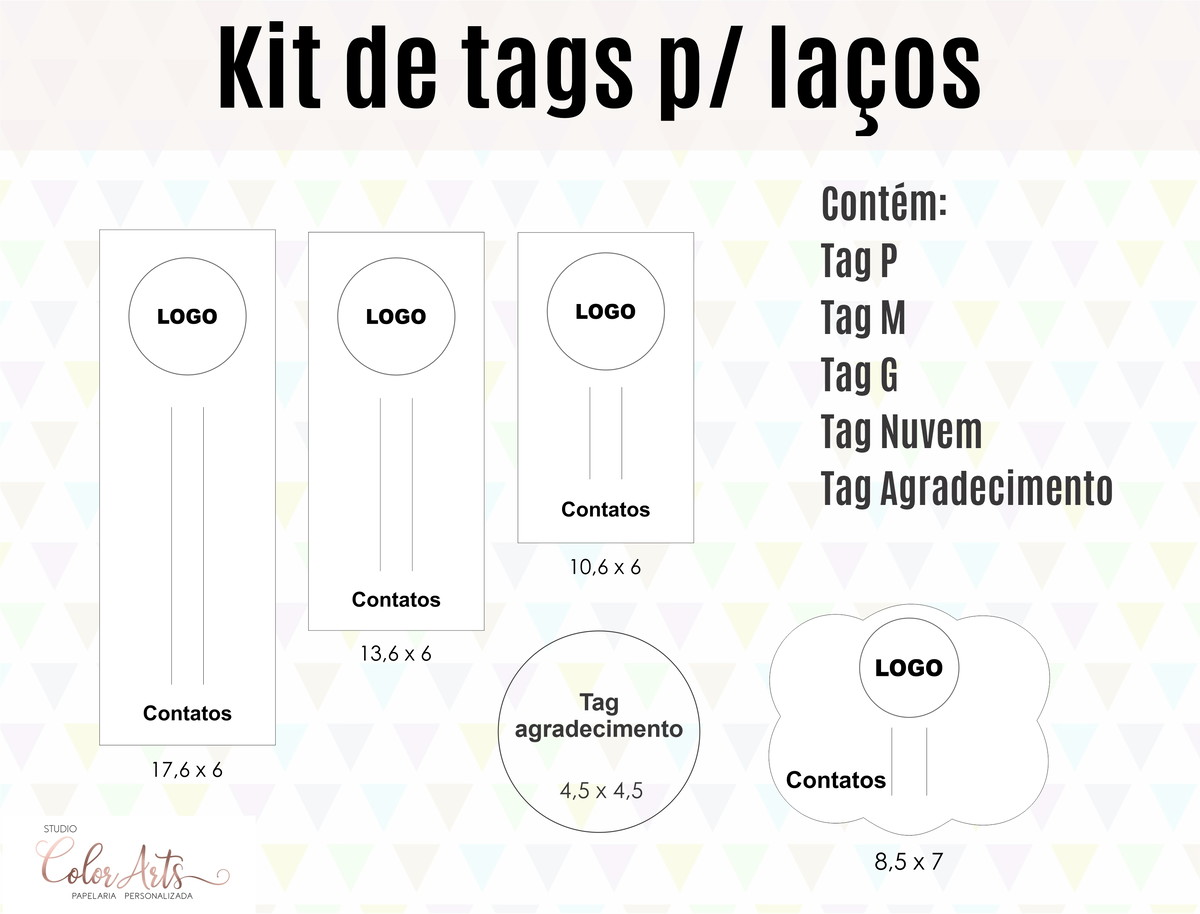 Kit Digital -tags p/ Laços - Imagem 2