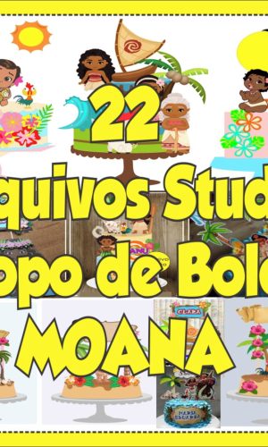 Kit Digital topo de Bolo Moana