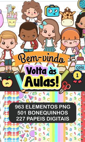 Kit Digital Volta as Aulas Completo Arquivo Png