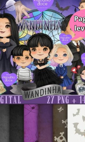 Kit Digital Wandinha Addams #209