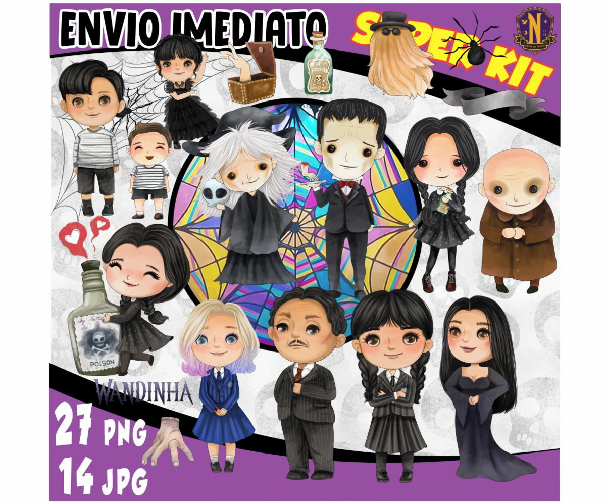 Kit Digital Wandinha Cute