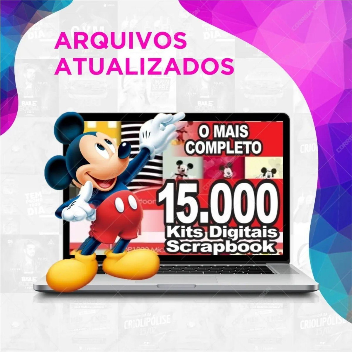 Kit Festa 1500 Arquivos +1500 Topos de Bolos Editável - Imagem 4