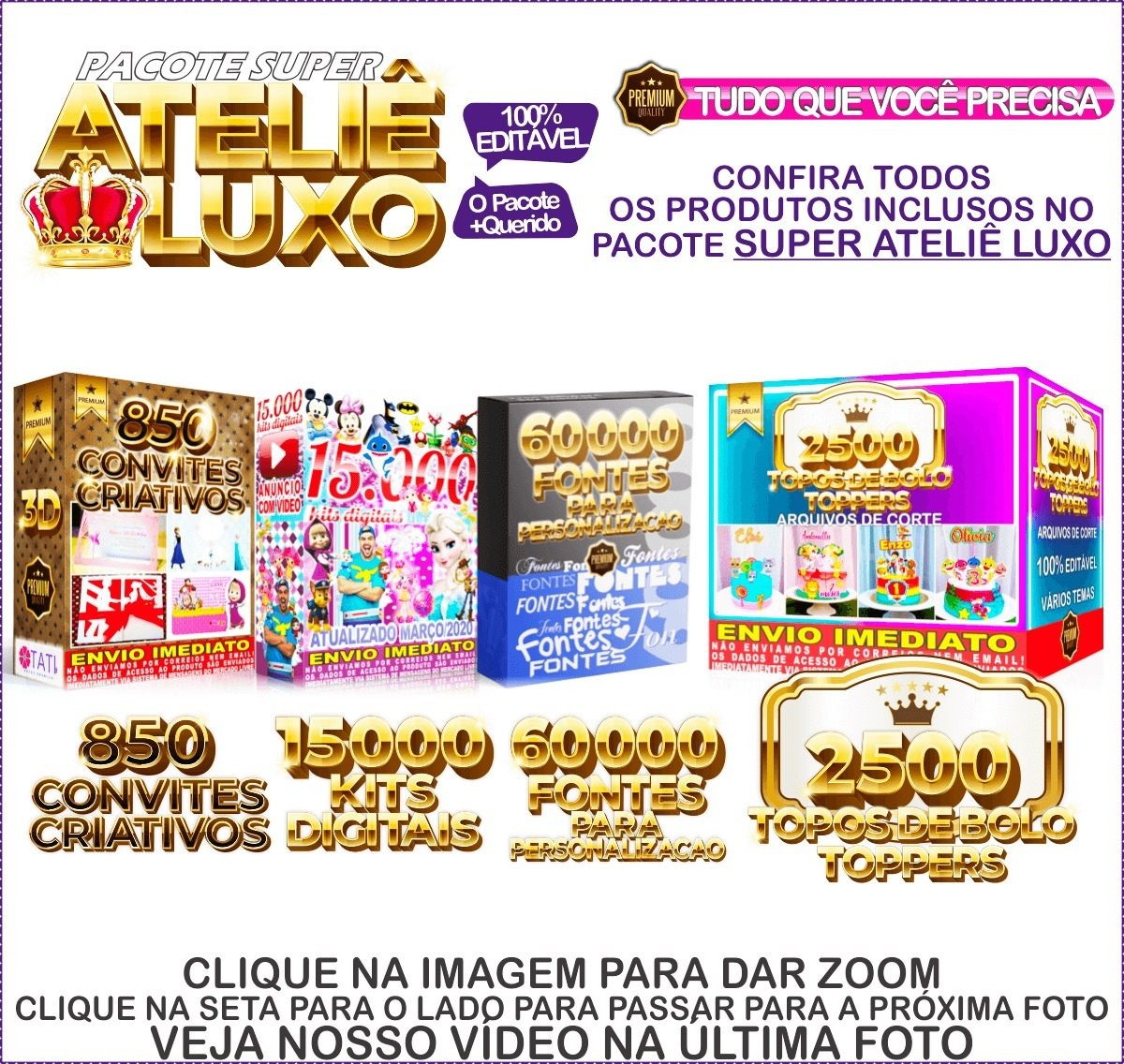 Kit Festa Arquivo P/ Corte Silhouette + 320 Topo De Bolo - Imagem 3