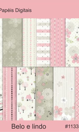 #1133 -Kit Papel Digital BELO E LINDO