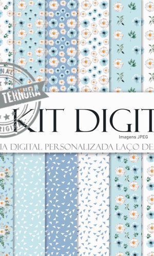 Kit papel digital floral Dia das Mães