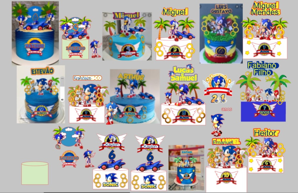 Kit Varios Topos Sonic + Arquivos a Sua Escolha - Imagem 2