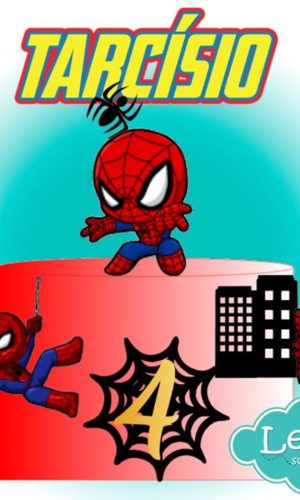 M44 Topo de bolo Homem aranha lateral baby