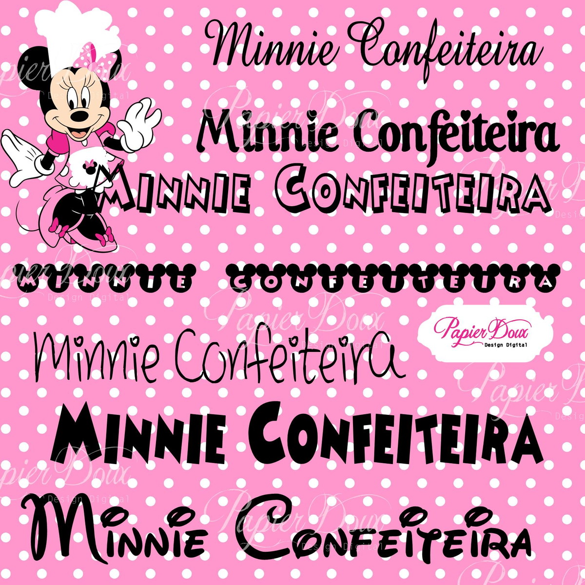 Kit Digital Minnie Confeiteira - Imagem 5