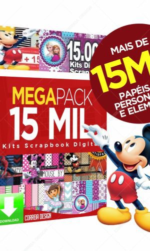 Pacote Pack 15 Mil Kits Digitais Scrapbook Papel Digital