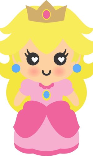 Princesa Peach em Camadas + 4 Arquivos a Sua Escolha