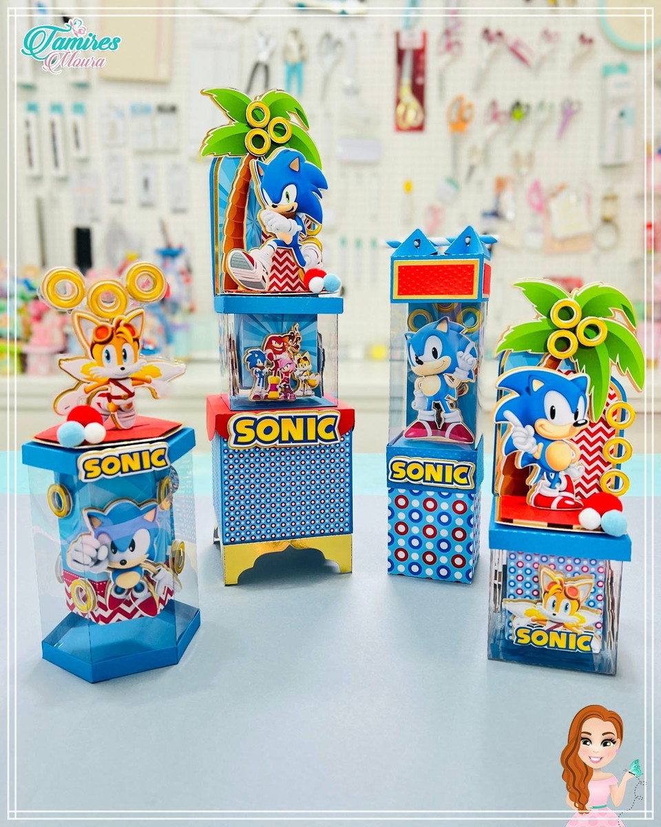 Sonic - Artes Caixas Vitrine Studio, Pdf, Svg - 1803