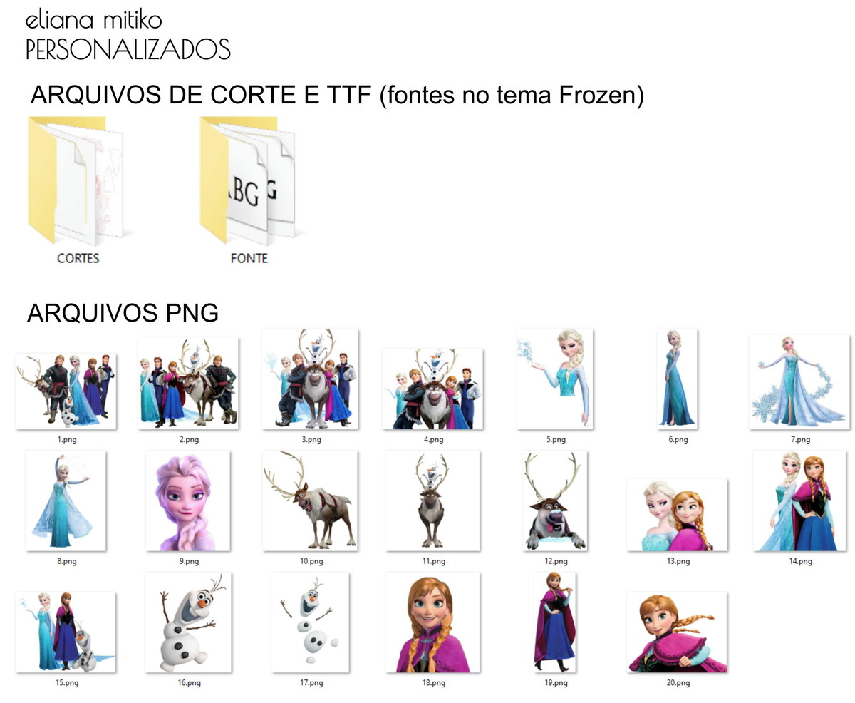 Svg Studio Fcm Cwprj Dxf Ttf Png Kit Dig Topo Frozen Castelo - Imagem 3