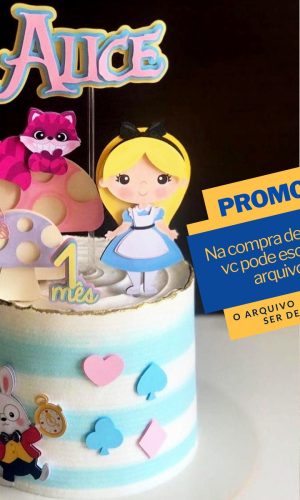Studio/pdf Arquivo de Corte Topo de Bolo Alice -010