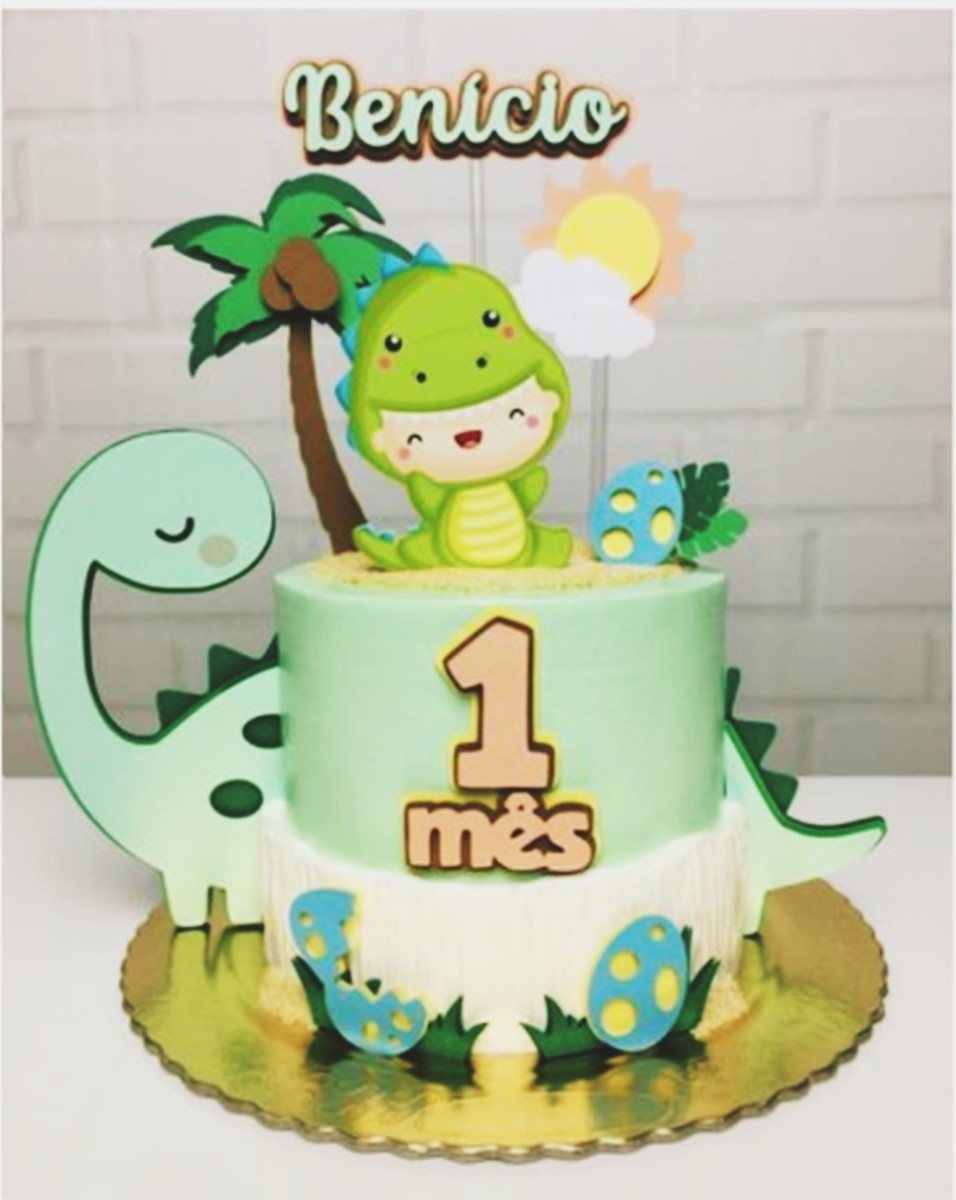 Studio/pdf Arquivo de Corte Topo de Bolo Dino Baby -004 - Imagem 2