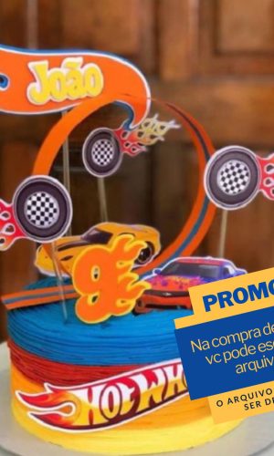 Studio/pdf Arquivo de Corte Topo de Bolo Hot Wheels -003