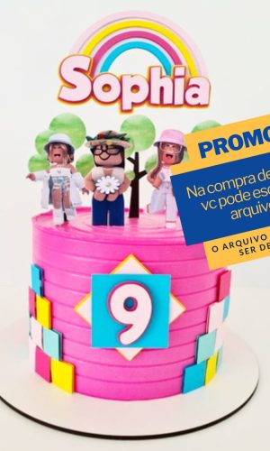 Studio/pdf Arquivo de Corte Topo de Bolo Roblox Menina -001