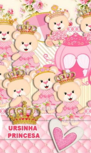 Super kit Digital Ursinha Princesa PNG - Scrapbook