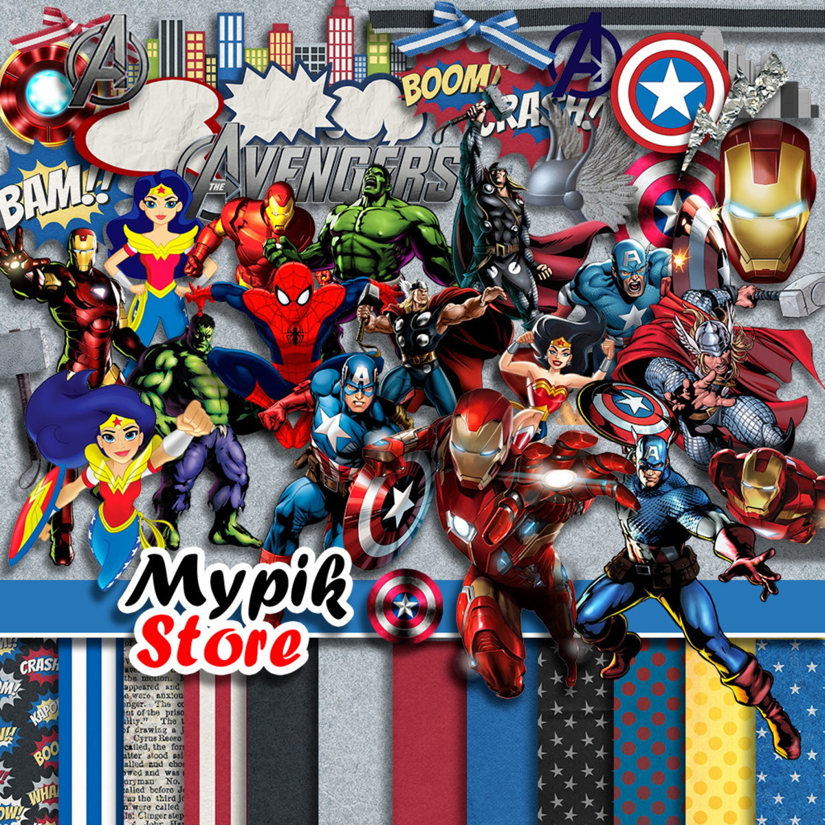 Super Kit Digital Vingadores Marvel - Imagem 3