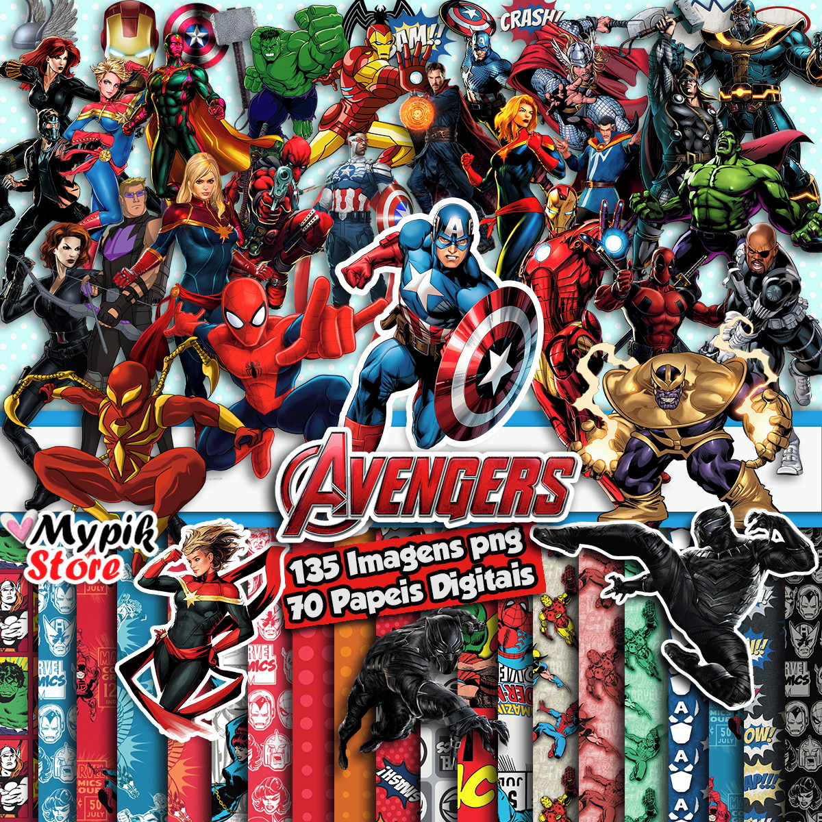 Super Kit Digital Vingadores Marvel