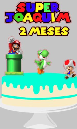 Super Mario- 1279 - Topo de Bolo - Arquivo de Corte Studio