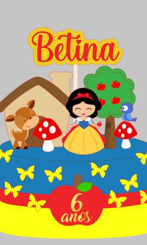 Topo Branca De Neve - Arquivo De Corte Silhouette (cód T273)