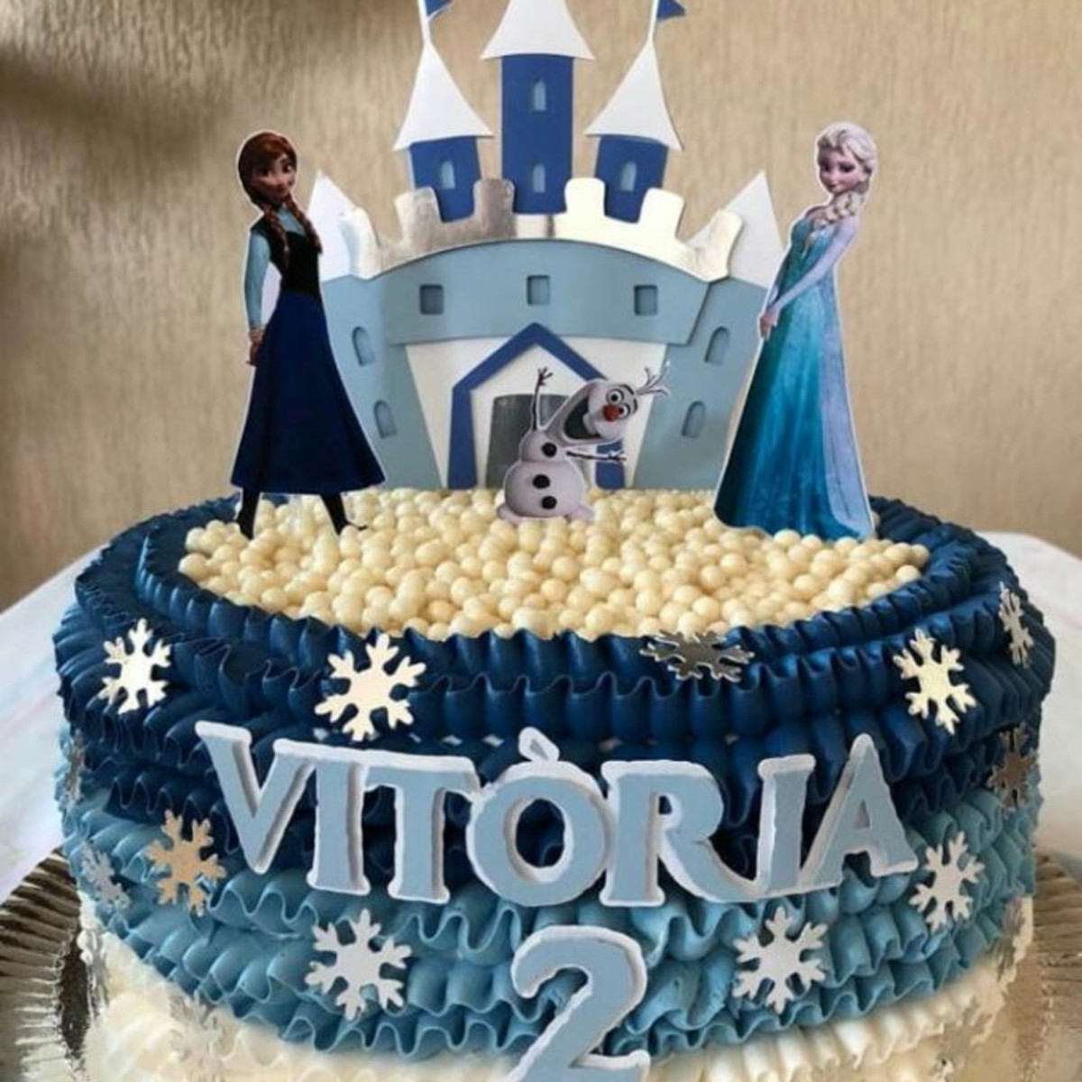 Topo de Bolo Camadas - Frozen - Artes Studio 1324