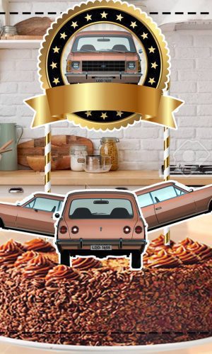 TOPO DE BOLO CARRO CARAVAN - ARQUIVO DIGITAL
