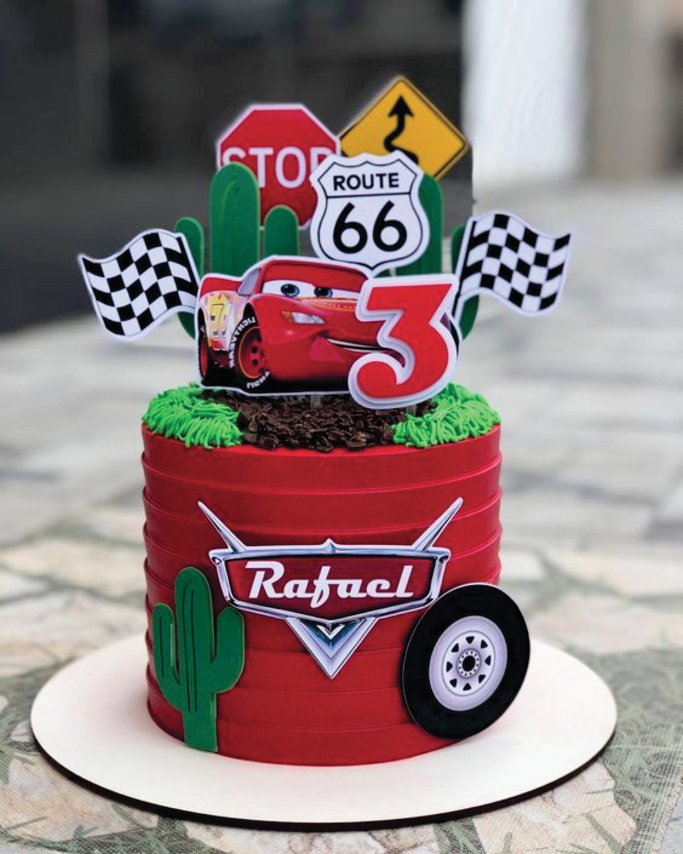 Topo de Bolo Carro Mcqueen Arquivo de Corte