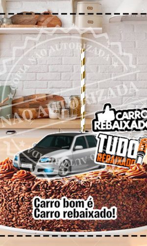 TOPO DE BOLO CARRO REBAIXADO - ARQUIVO DIGITAL